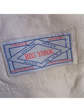 Vintage Carpenter Shorts 27" 27W Big Yank White Union Made Cut-Off 1970's Hippie